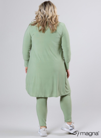 Open Front Loose Cardigan (N-2201) 022-Licht Khaki