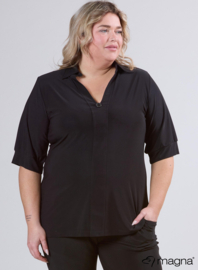 Puff Sleeve Shirt (B-2502) 001-Zwart