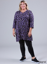 Relaxed V-Strap tunic (C-2320-VP) U86024 Cheetah Purple-Lime