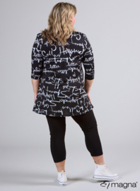 Lange basic shirt (B-6004-PR) 435001-Letter Print Black