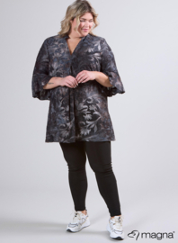 Flared Sleeves Relaxed Tunic (C-2503-MSH) U51020-Fall Leaves Grey