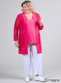 Open Lace Cardigan (N-2501) 006-Fuchsia