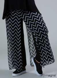 Broek Basic met chiffon laag(D-4003-PR) 310001-Zig Zag Big