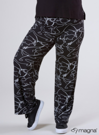 Broek Basic (D-03-PR) U36001-Scribble BW