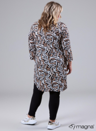 A-Line Long Pocket Tunic (C-2217-PR) U97014-Tribal Geo Sand