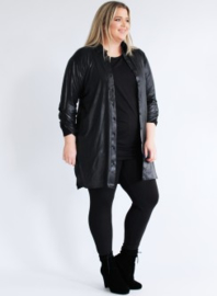 Tuniek-Blouse/knopen (C-7005-LL) 001-Zwart