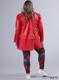 Kort Leather Look Puff Shoulder Jacket (K-2401-LL) 066-Coral
