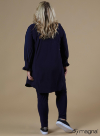 Tunic with frill elements (C-2308) 017-Marine