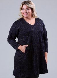 Relaxed Fit Tunic (C-2324-HVP) U91059-Digital Waves Purple