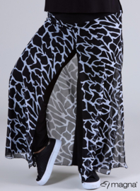 Broek Basic met chiffon laag(D-4003-PR) 139001-Animal BW
