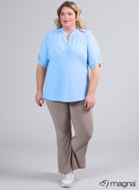 Roll Sleeve Top (B-9001) 004-Sky Blue