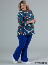 Roll Sleeve Top (B-9001-PR) V76060-Multi Zebra Blue