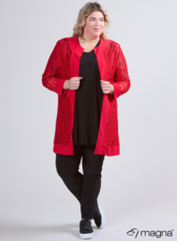 Open Lace Cardigan (N-2501) 015-Rood