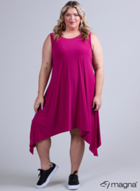 A-Shaped Sleeveless Split Dress (C-2323) 056-Dr.Fuchsia