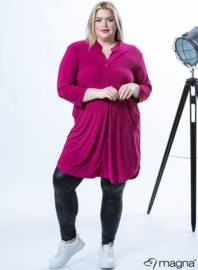 A-Line Long Pocket Tunic (C-2217) 056-Dr.Fuchsia