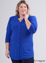 Button Tunic V-Shaped Neckline (C-2506) 060-Royal Blue