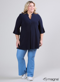 Flared Sleeves Relaxed Tunic (C-2503) 017-Navy