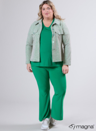 Jaquard Button Jacket (K-2402-JQP-MB) 058-Forrest Green
