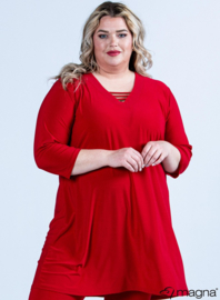 Relaxed V-Strap tunic (C-2320) 015-Rood