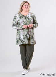 Long Sleeve A-Line Tunic (B-2401-PRINT) T70031-Pebble Waves Green