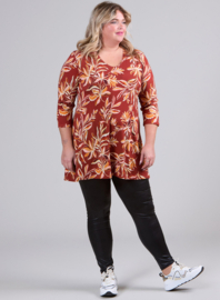 Lange basic shirt (B-6004-VP-MB) U49028-Flower Rust