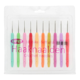 Opry Haaknaaldenset soft grip 0.50-2.75mm - 10 stuks