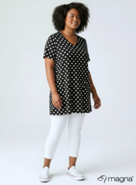 Short Sleeve A-lijn Shirt (B-9004-PRINT) 411001-Medium Polka Black
