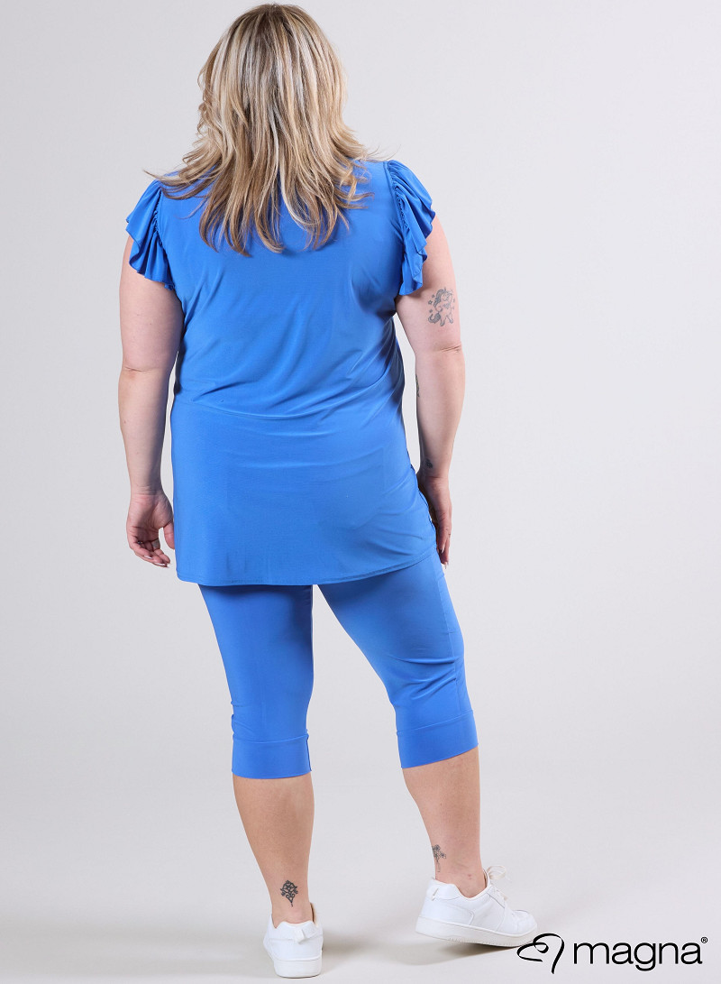 Sleeveless Frill Tunic (C-2305) 071-Dark Sky Blue