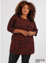 Simple Tunic  (ZF-TU-1005-pol) 002828-Big Leopard Rust