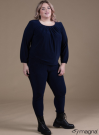 Shirt met Elastiek (B-8022) 017-Marine