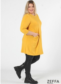 Tuniek met zakken (ZF-TU-1010)  076-Banana Yellow