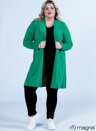 Open Front Loose Cardigan (N-2201) 058-Brazil Green