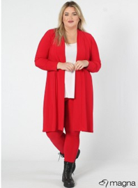 Open Front Cardigan + Legging (NF-2201) 015-Rood