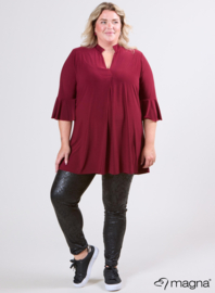 Flared Sleeves Relaxed Tunic (C-2503) 032-Wine Red