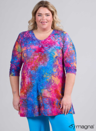 Lange basic shirt (B-6004-MSH) T-99006-Flower Pink-Blue