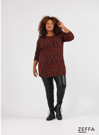 Simple Tunic  (ZF-TU-1005-pol) 002828-Big Leopard Rust