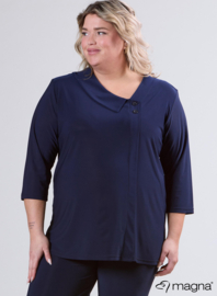Comfy Button Flap Tunic (C-2504) 017-Marine