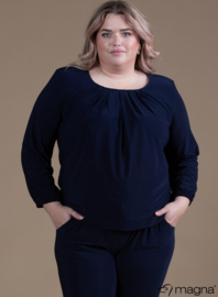 Shirt met Elastiek (B-8022) 017-Marine