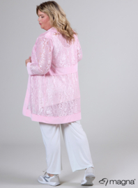 Open Lace Cardigan (N-2501) 005-Baby Pink