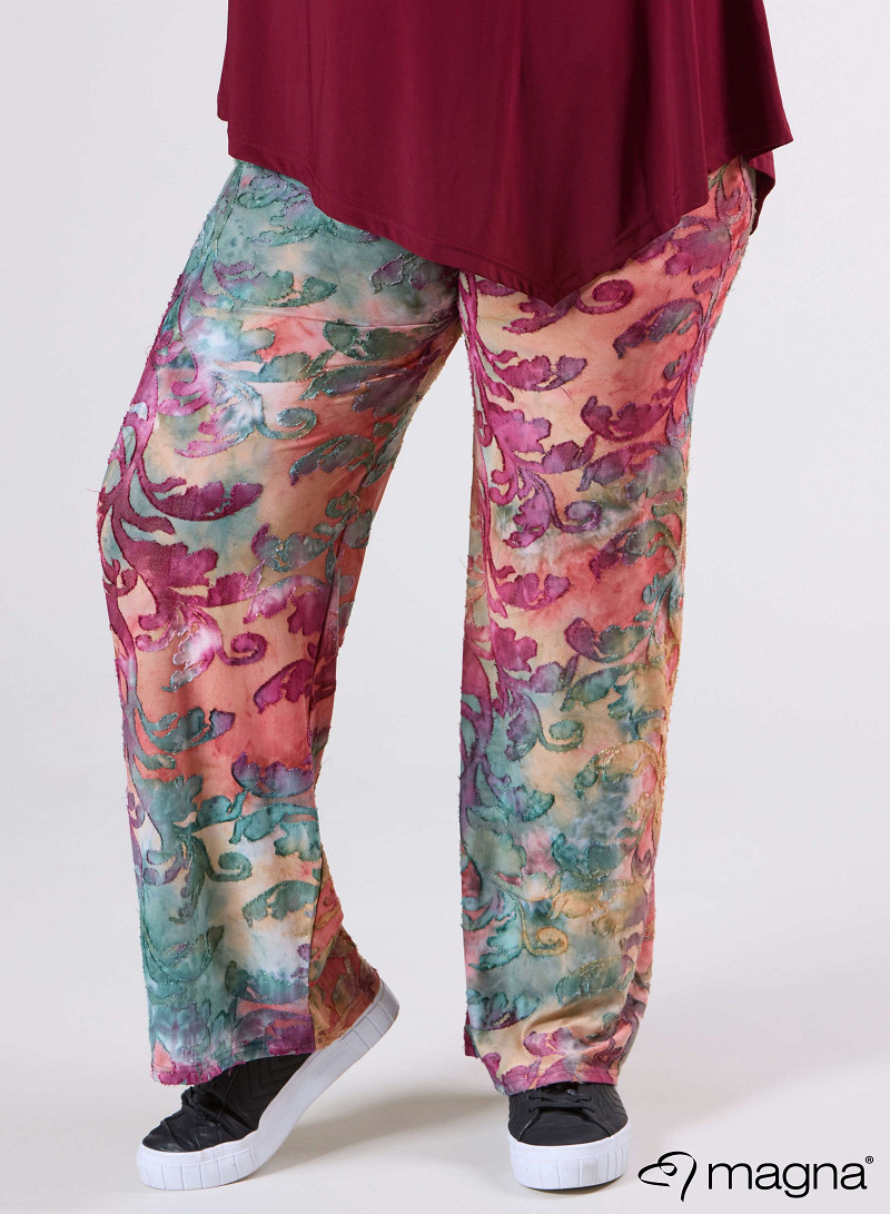 Broek Basic (D-03-MSH) U51032-Fall Leaves Wine Red