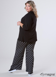 V-Pleated Shirt (B-2501) 001-Zwart