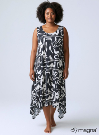 A-Shaped Sleeveless Split Dress (C-2323-PRINT) T31001-Freestyle BW