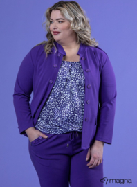 Short Button Sailor Jacket (K-2302) 021-Purple