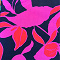 Tuniek met zakken (C-9003-LVIS-print) V68006-Big Leaves Pink