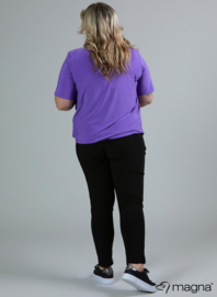 Short Sleeve Puffy Shirt (B-8018) 021-Purple