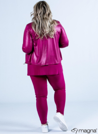 Kort Leather Look jasje (K-31-LL) 056-Magenta