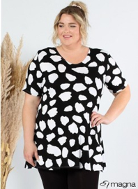 Short Sleeve A-lijn Shirt (B-9004-VP-MB) Y30001-Big Cow Black