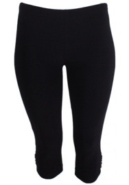 Legging 4 knopen (F-04) 001-Zwart*