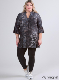 Flared Sleeves Relaxed Tunic (C-2503-MSH) U51020-Fall Leaves Grey