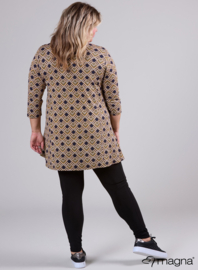 Lange basic shirt (B-6004-VP-MB) X94065-Triangle Geometric Ochre